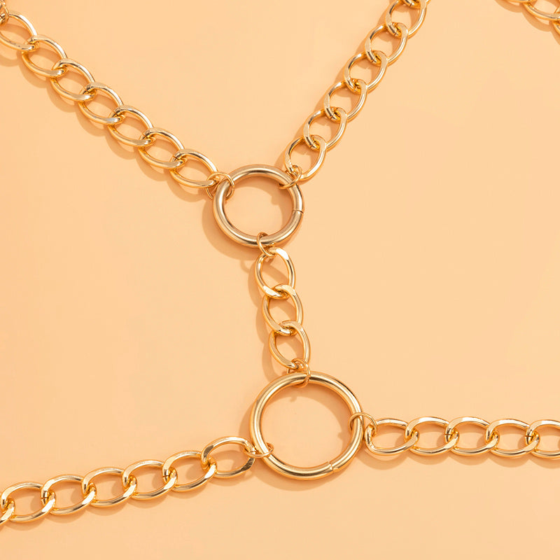 Exaggerated Fashion Simple Aluminum Chain Metal Multilayer