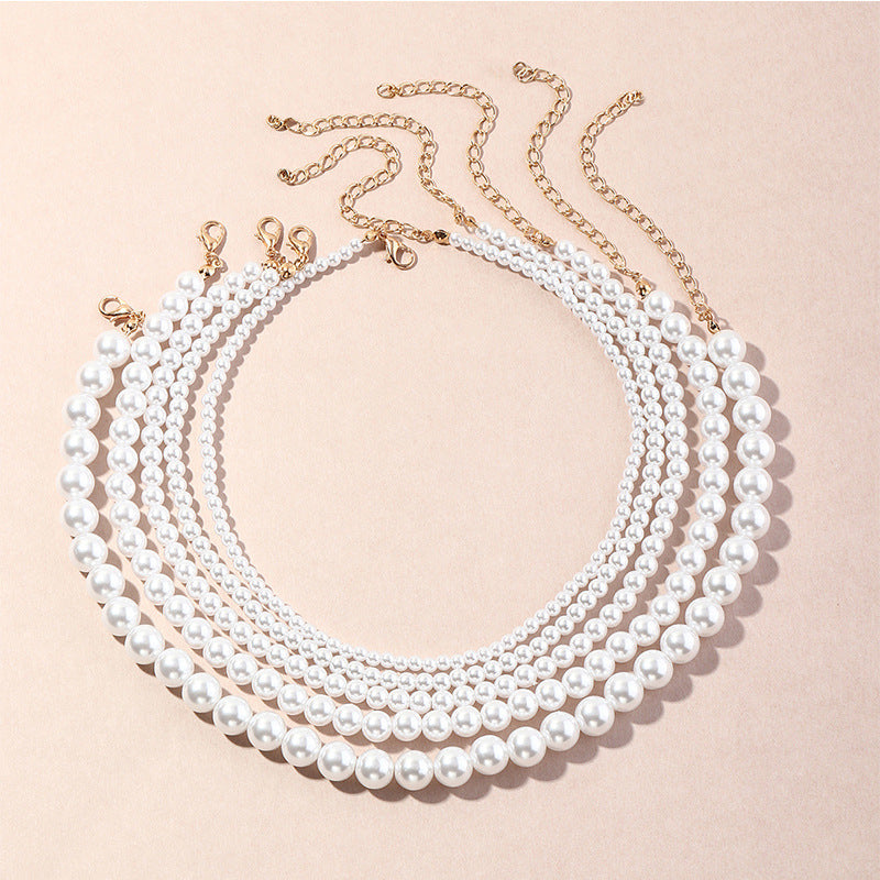 Elegant Round Pearl Necklace Temperament Pearl Necklace
