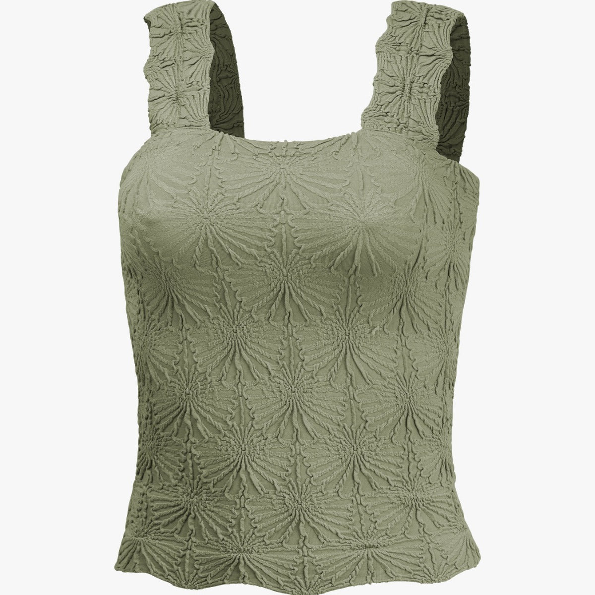 Square Collar Sports Underwear Jacquard Vest