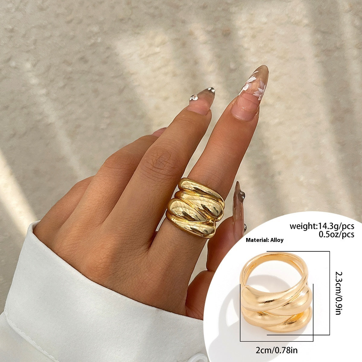 Metal Glossy Water Droplet Hugging Bracelet For Fashionable