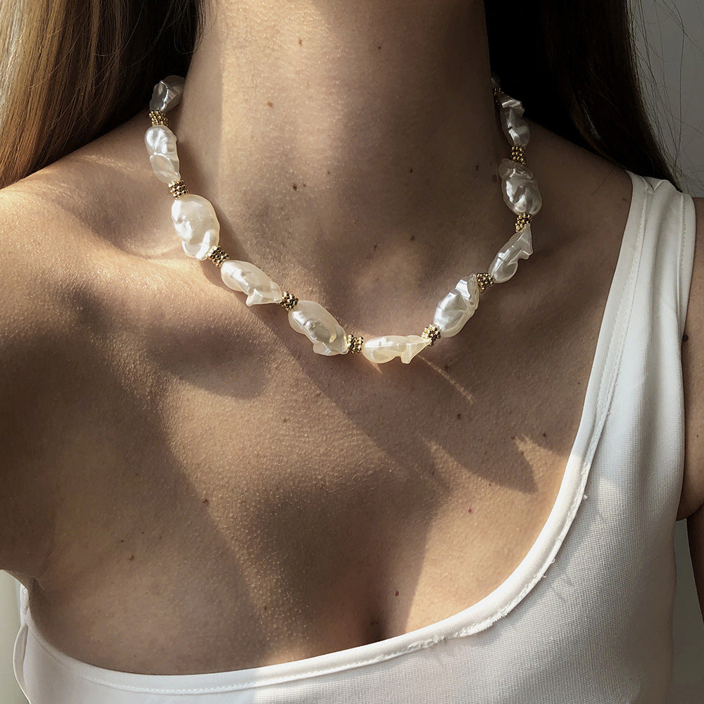 Simple Irregular Pearl Necklace