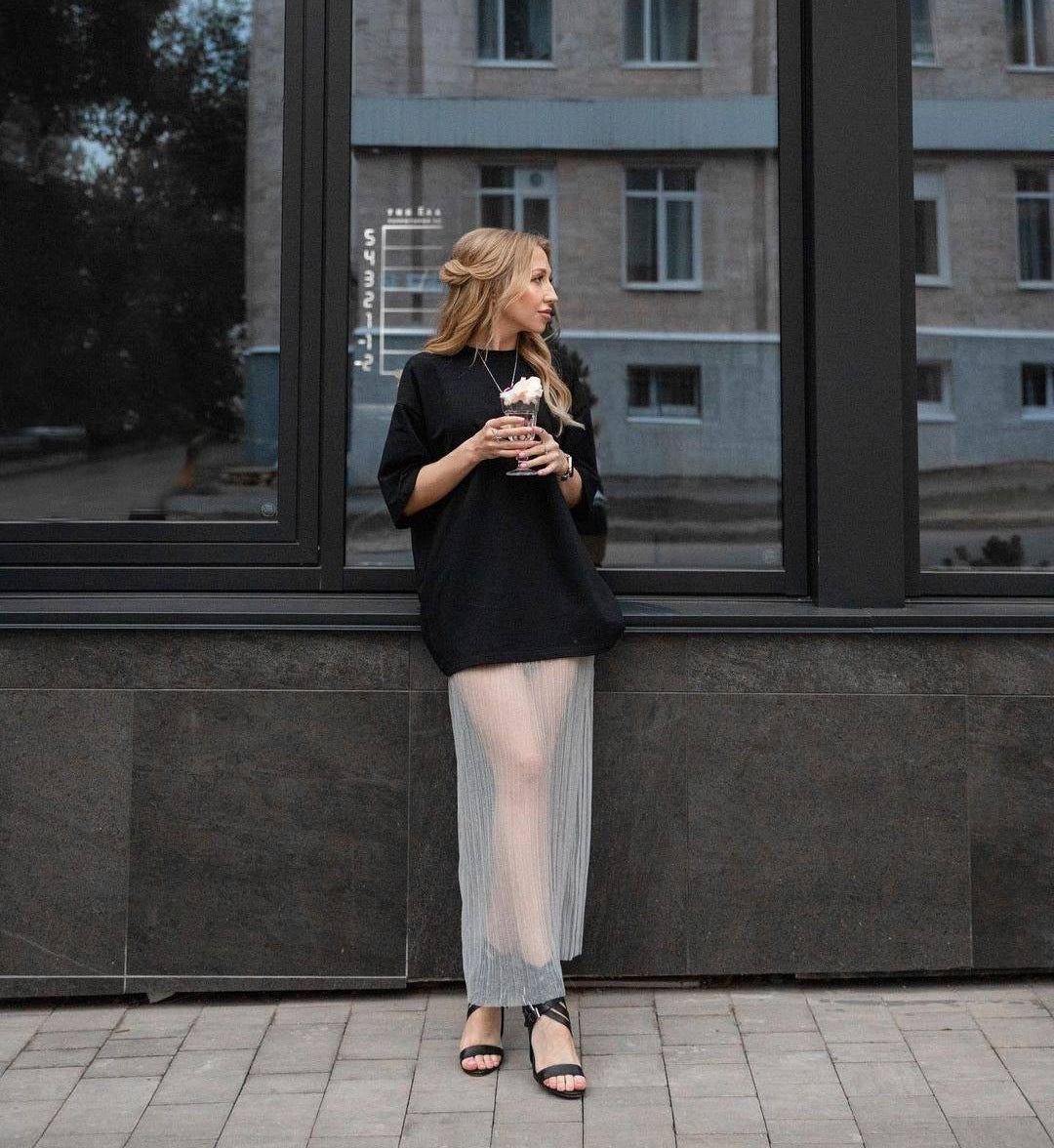 European And American See-through Fashion Skirt