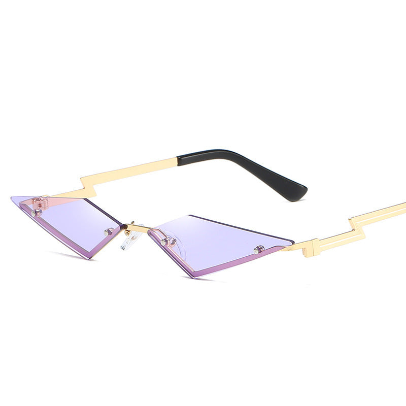Color film rimless sunglasses