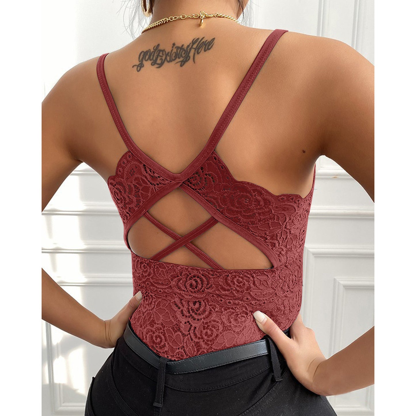 Lace Plus Size Sling Outerwear Vest