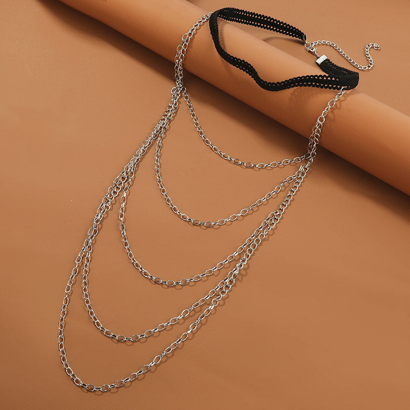 Trend Personality Multi-layer Chain Elastic Thigh Women