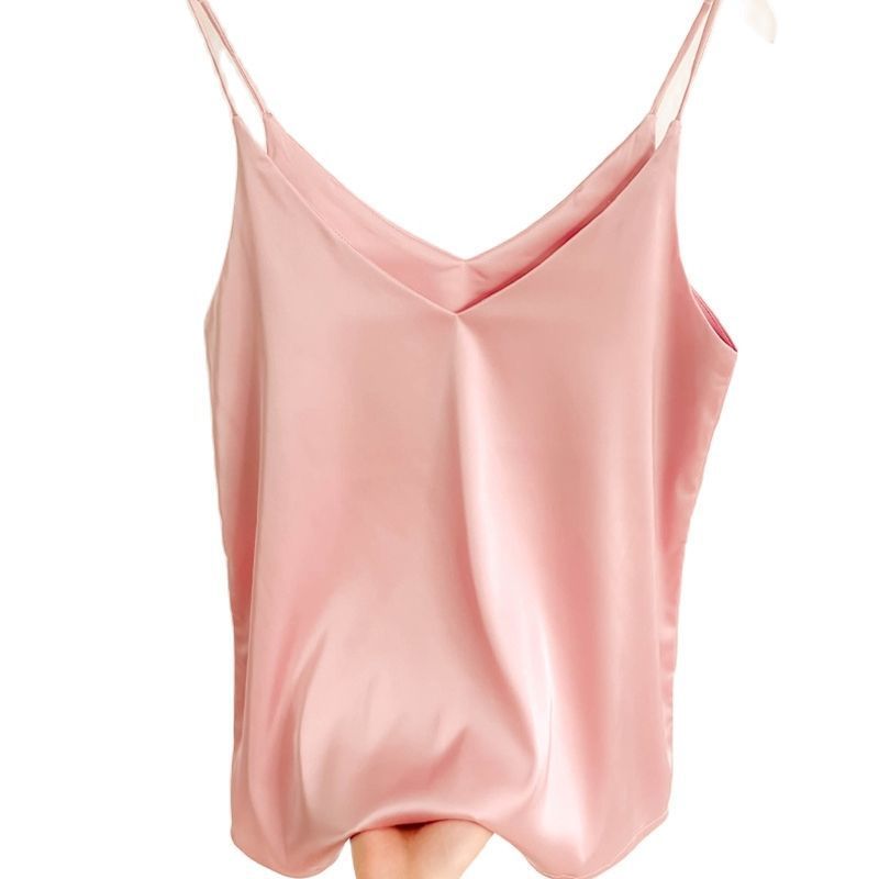 Summer Vest Silk V-neck Sleeveless