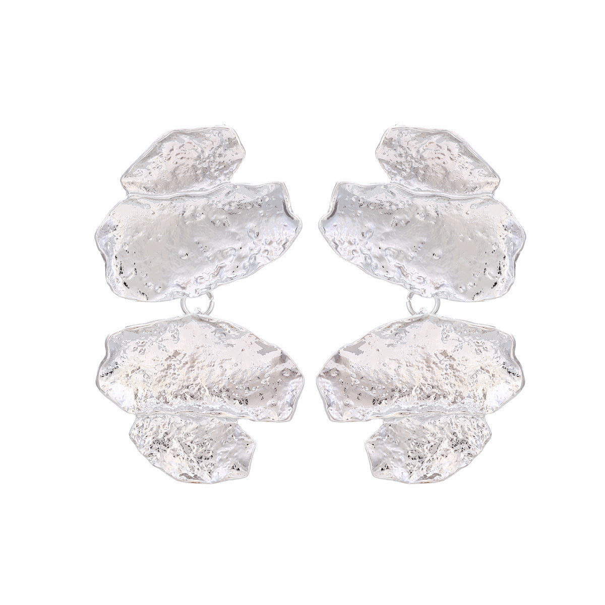 Alloy Leaf-shaped Earring Irregular Leaf Earrings