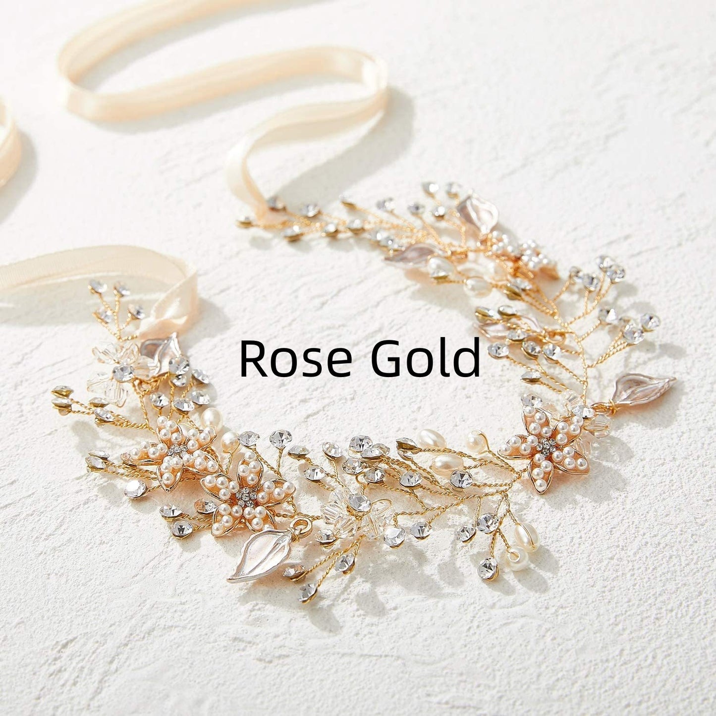 Bridal Headdress Crystal Pearl Hair Band