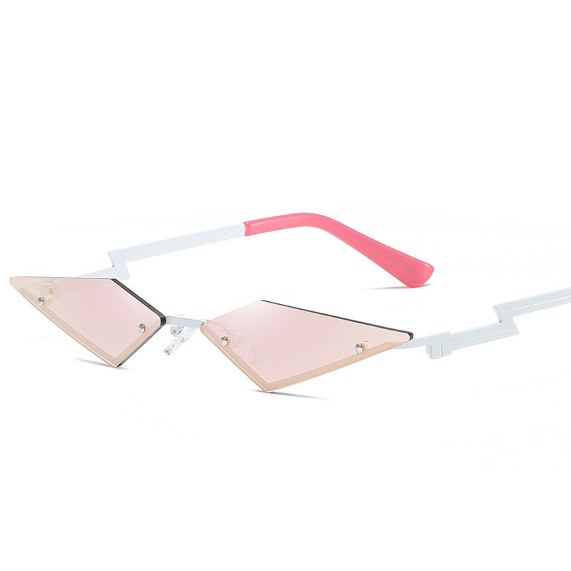 Color film rimless sunglasses