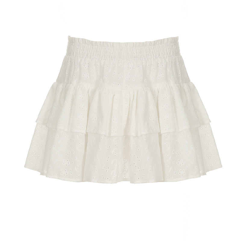 Gentle Retro Elastic Low Waist Cake Dress Sweet Girly And Fashion