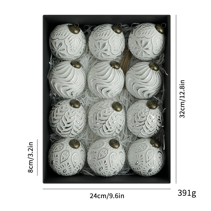 8cm Ancient Christmas Ball Decorative Ornaments