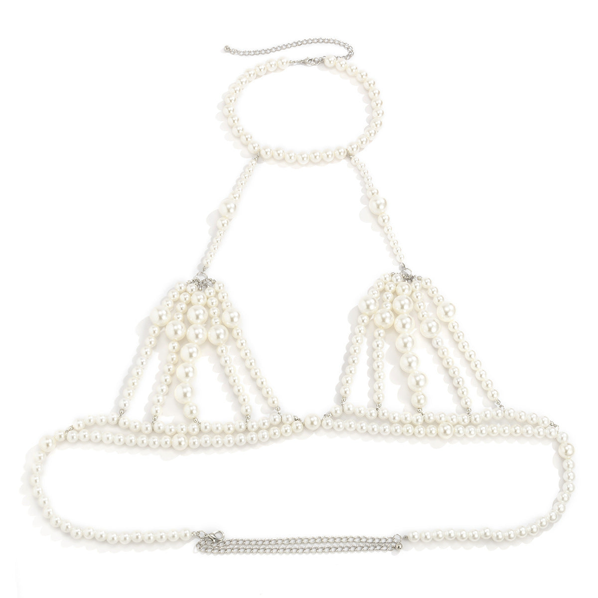 Women's Fashion Imitation Pearl Bra Clothing Chain