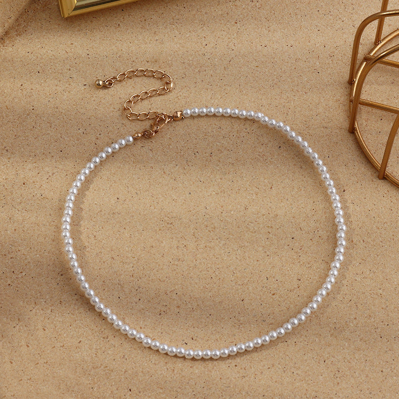Elegant Round Pearl Necklace Temperament Pearl Necklace