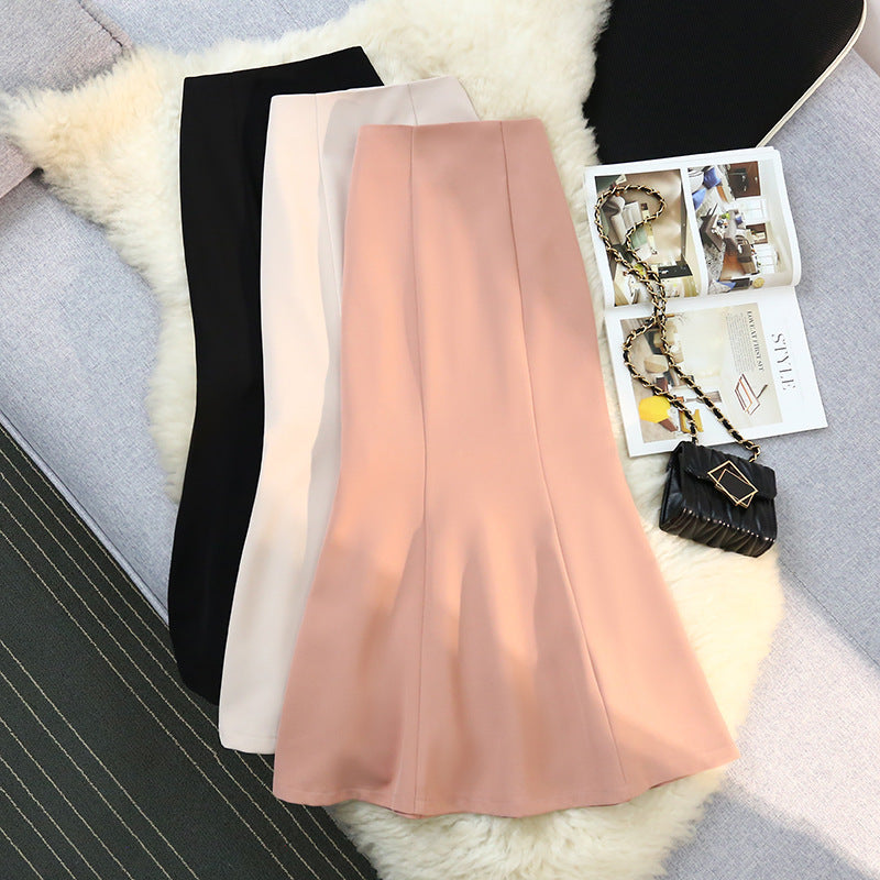 Fishtail High Waist Slimming Sheath Western Style All-matching Skirt