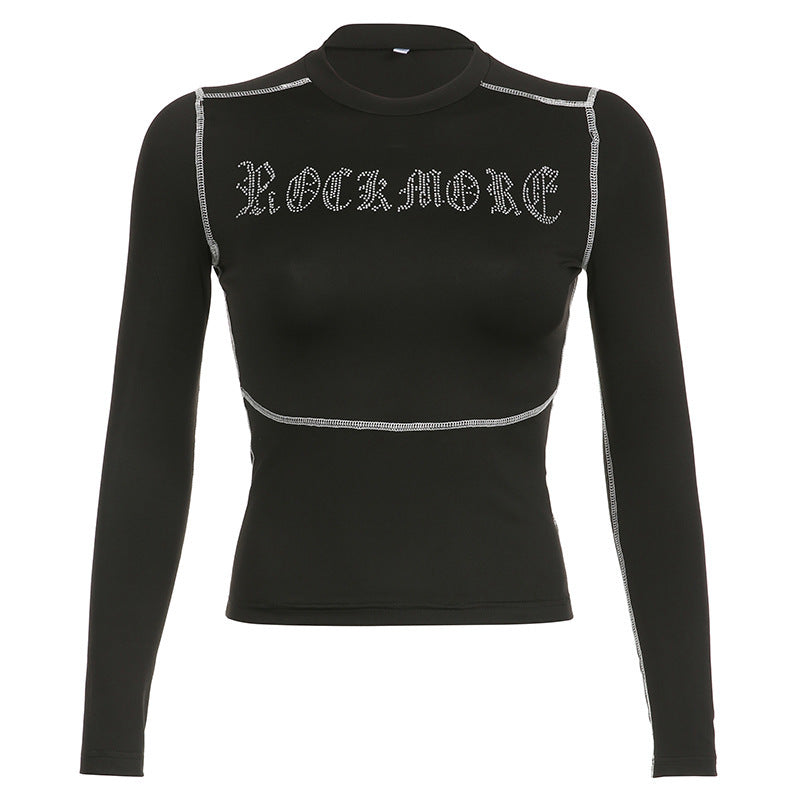 Fashion Letter Fitted Short T-shirt