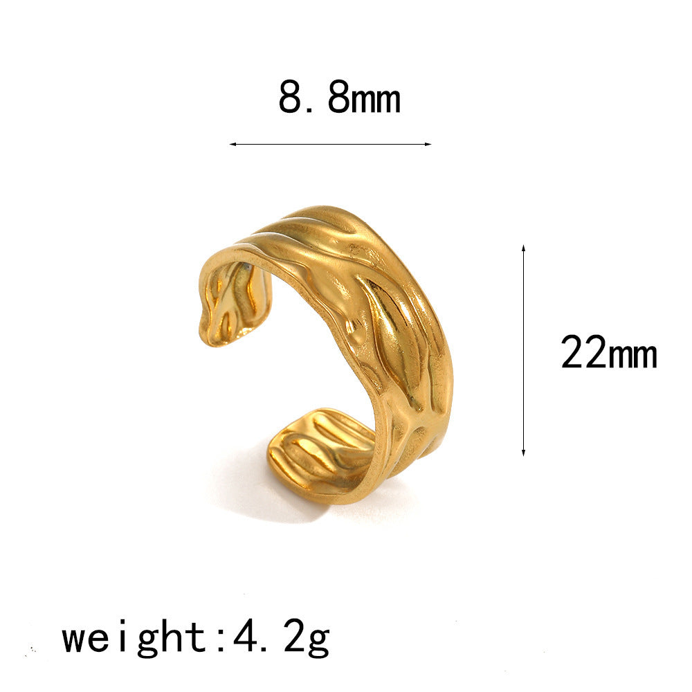 Women's 18K Gold Stainless Steel Ring
