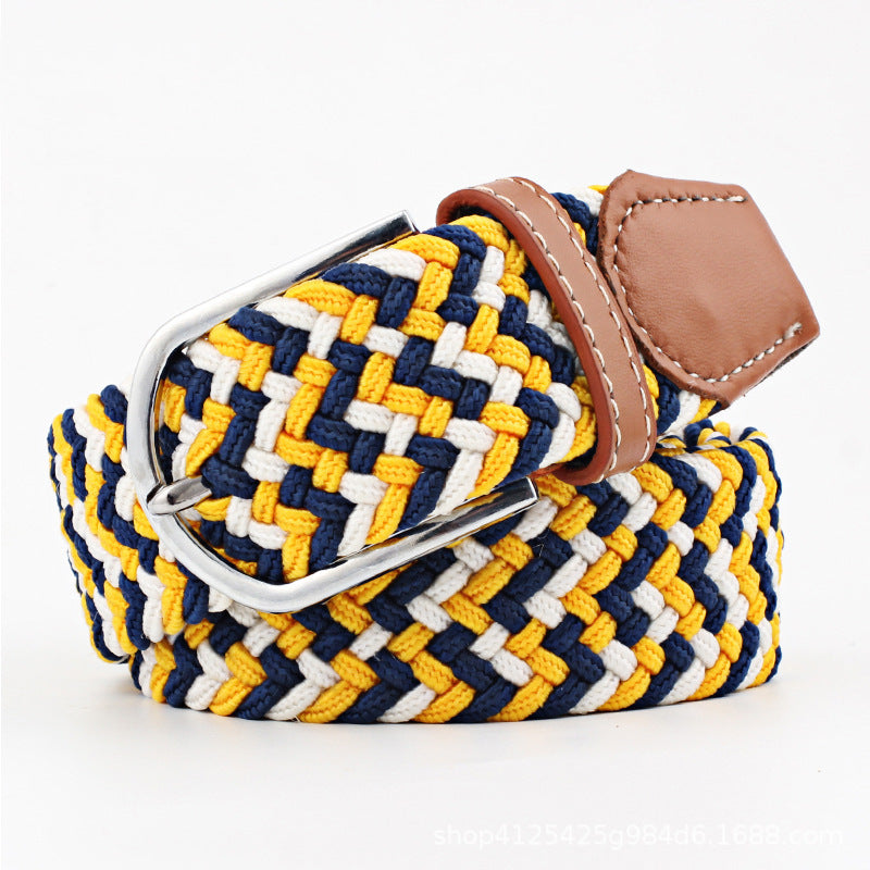 Elastic Woven Belt Corrugated All-match Casual Women's Canvas