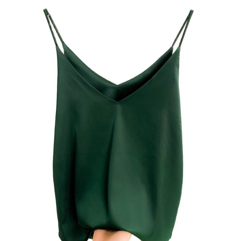 Summer Vest Silk V-neck Sleeveless