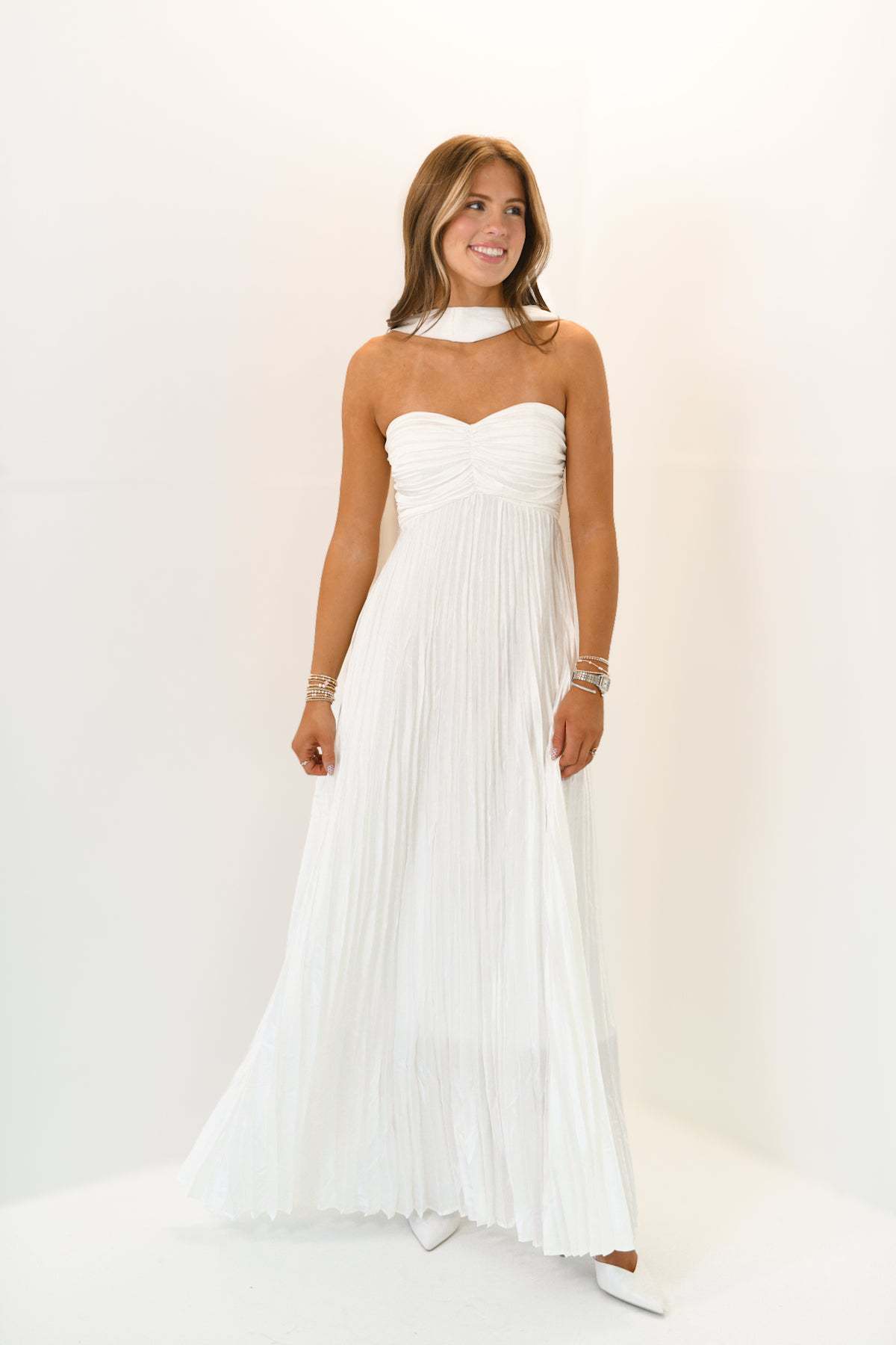 Women's Party Silk-like Pleated Simple Dress