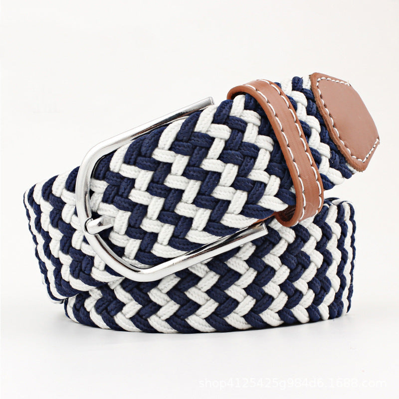 Elastic Woven Belt Corrugated All-match Casual Women's Canvas