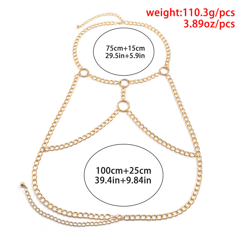 Exaggerated Fashion Simple Aluminum Chain Metal Multilayer