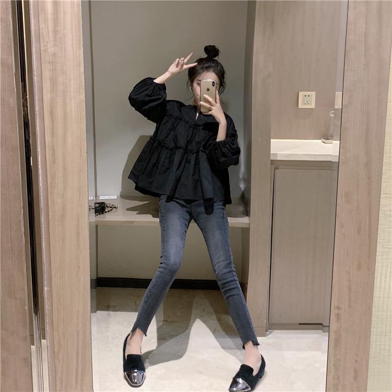 Autumn New Lace Shirt Design Sense Niche Shirt Female Korean Version Sweet And Loose Wild Baby