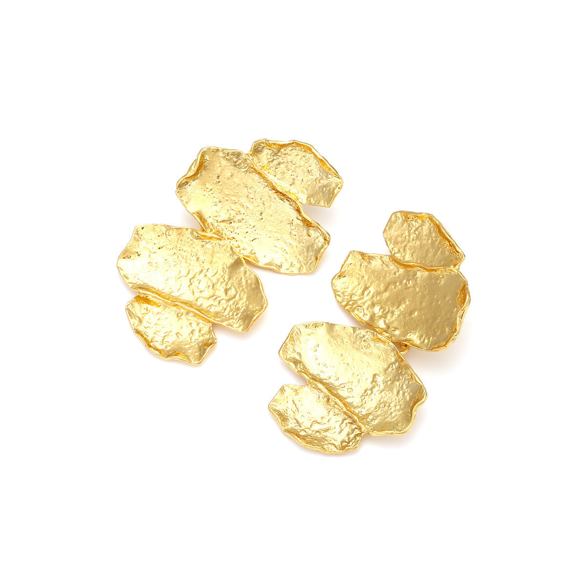 Alloy Leaf-shaped Earring Irregular Leaf Earrings