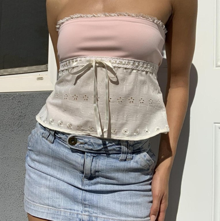 Spring New Women's Clothing Fashion Bandeau Off-shoulder Slim-fit Tank Top