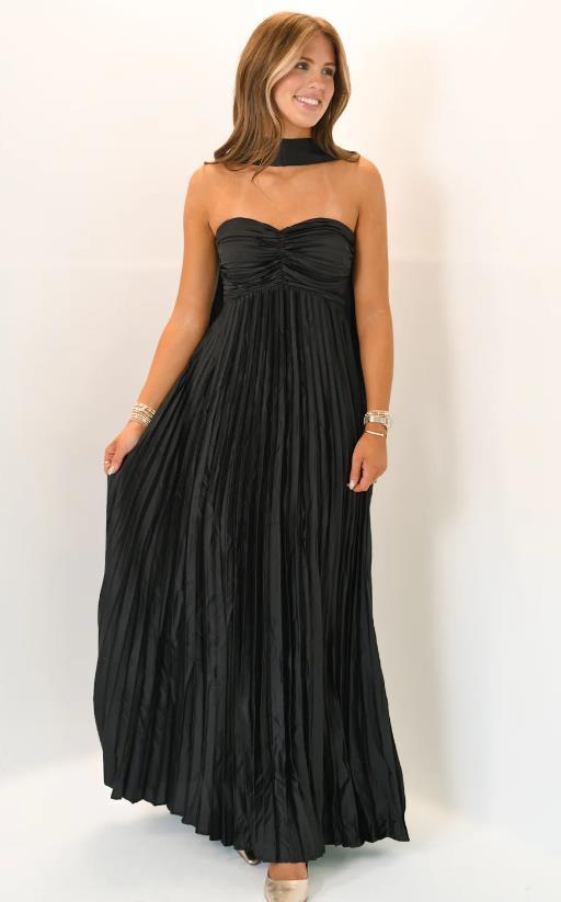 Women's Party Silk-like Pleated Simple Dress