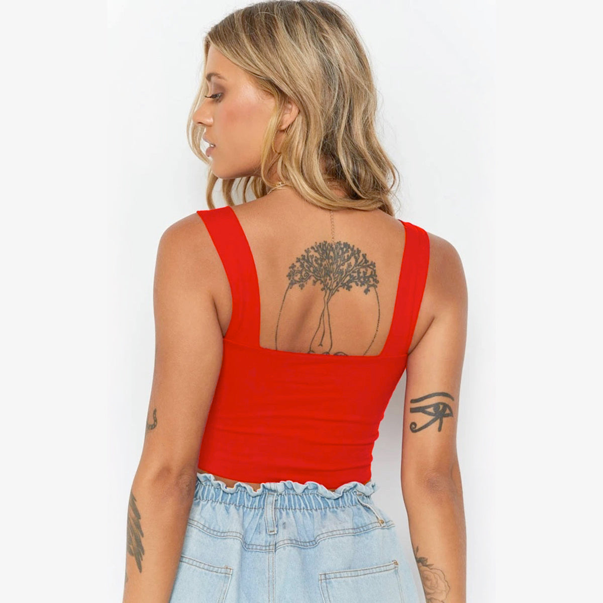 Summer New Fashion Women Crop Top Sexy Sleeveless Tank Tops T-shirt
