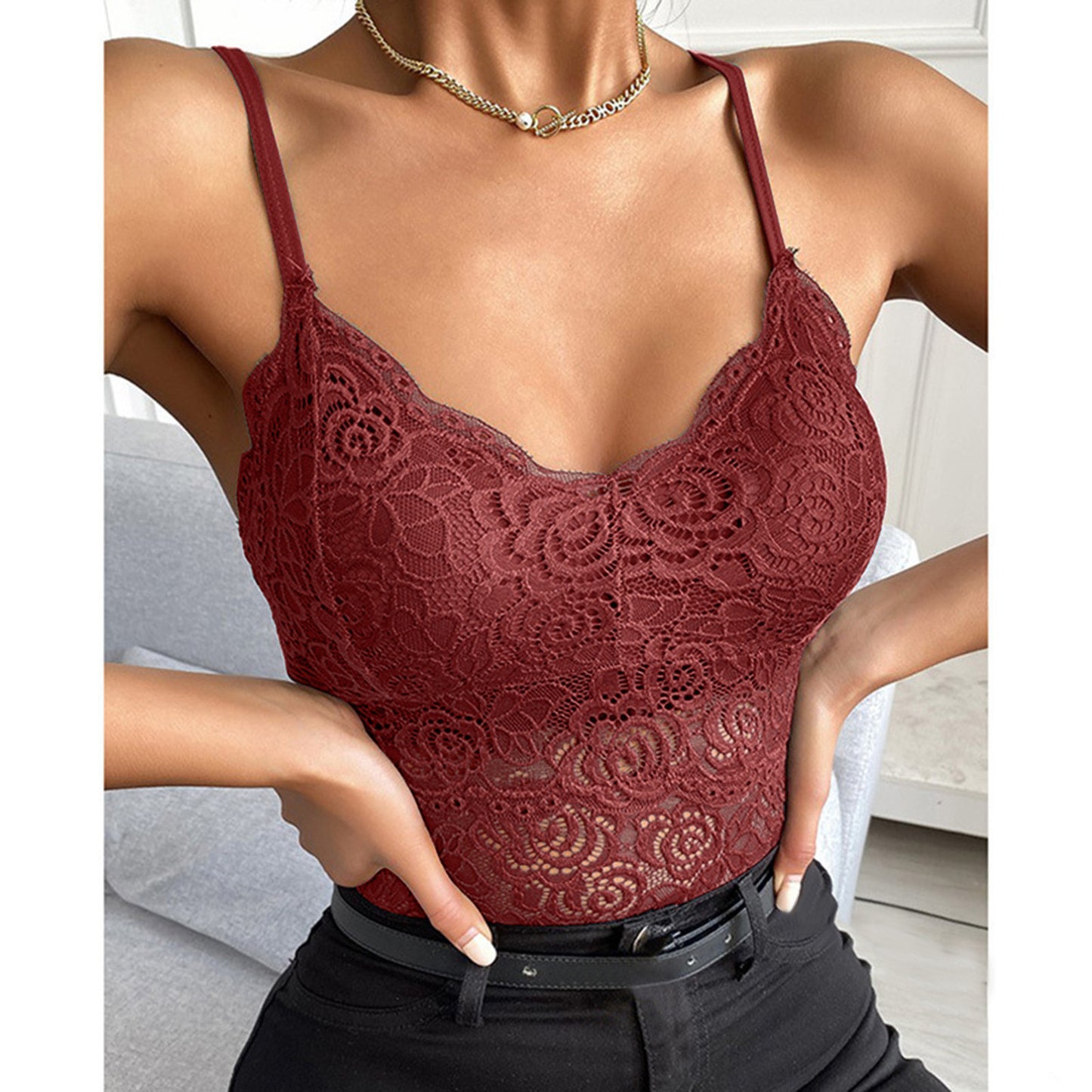 Lace Plus Size Sling Outerwear Vest