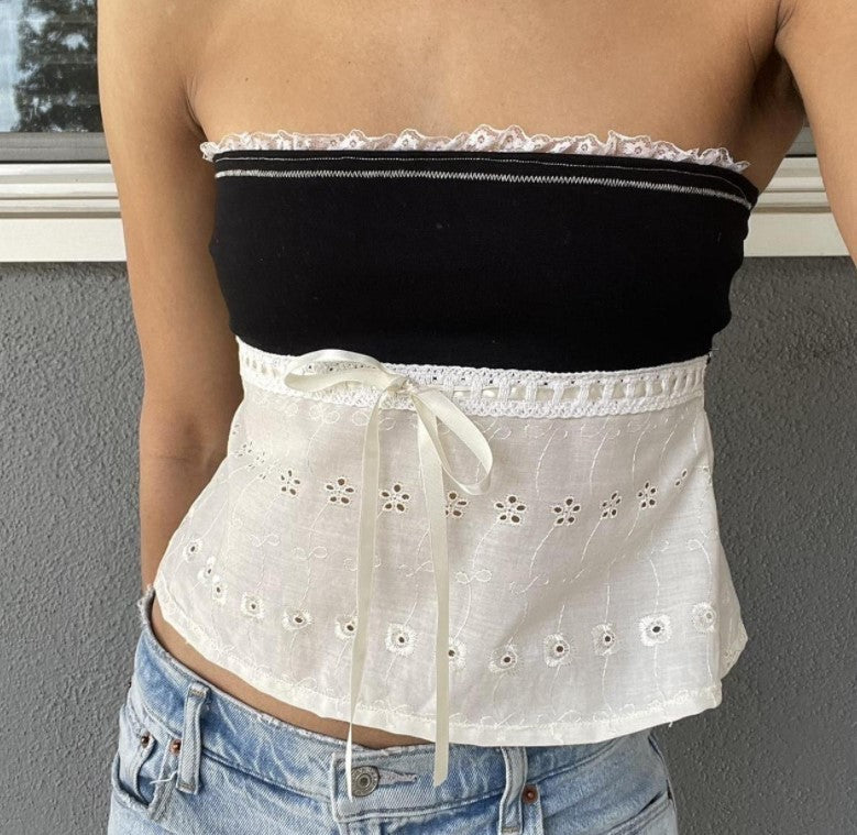 Spring New Women's Clothing Fashion Bandeau Off-shoulder Slim-fit Tank Top