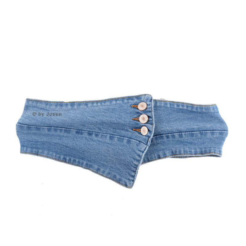 Fashion Denim Stretch Fabric Versatile Corset Ladies