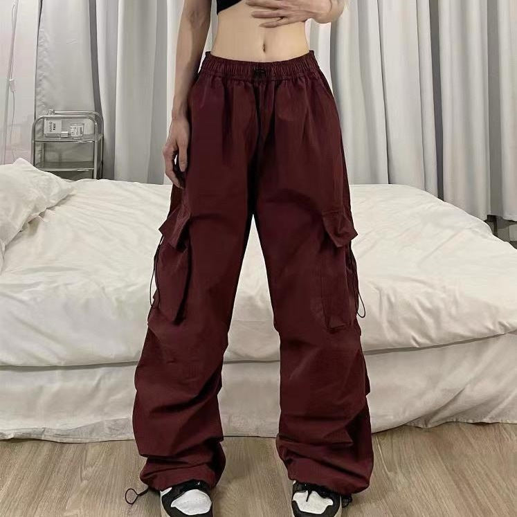 Workwear Pants Women's Thin High Waist Wide Leg Trousers