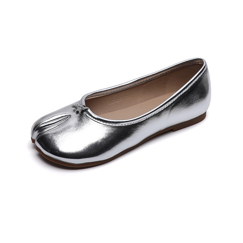 Women's French Mary Jane Split Toe Flat Shoes