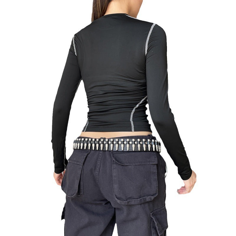 Fashion Letter Fitted Short T-shirt