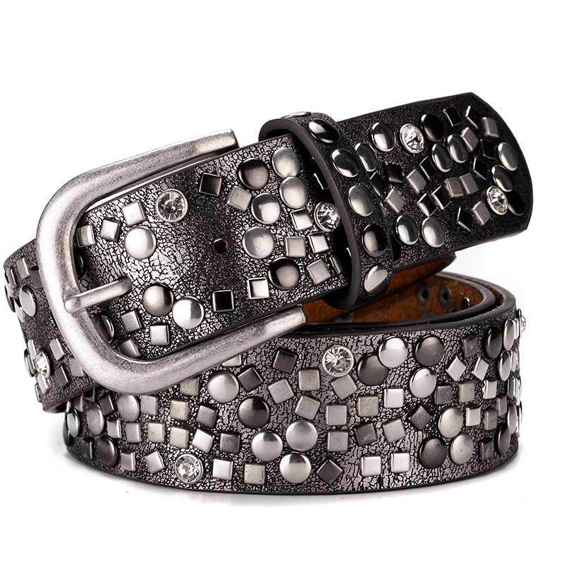 New Ladies Belt Fashion Rivet Inlaid Decoration