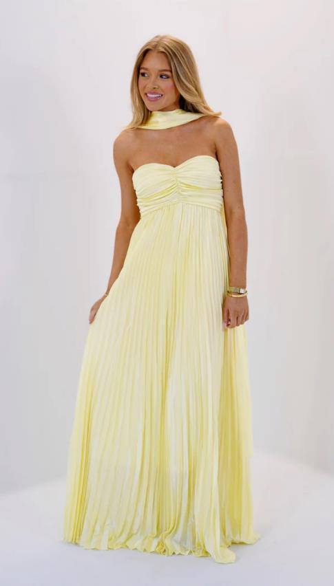 Women's Party Silk-like Pleated Simple Dress