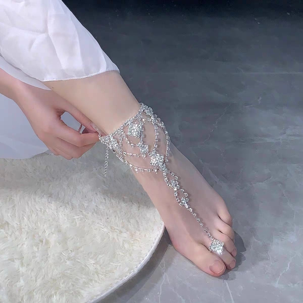 Retro Fashion Multi-layer Tassel Anklet For Women