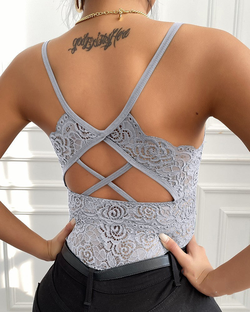 Lace Plus Size Sling Outerwear Vest