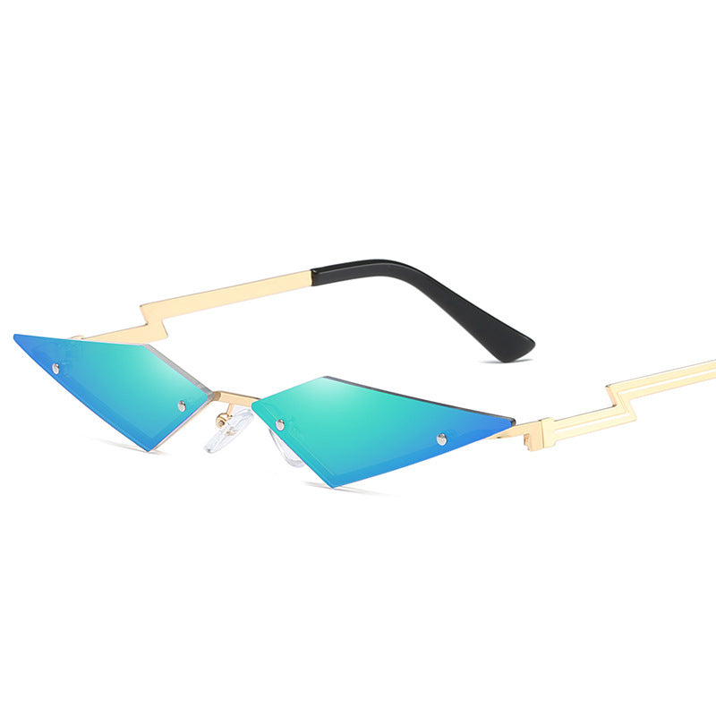 Color film rimless sunglasses