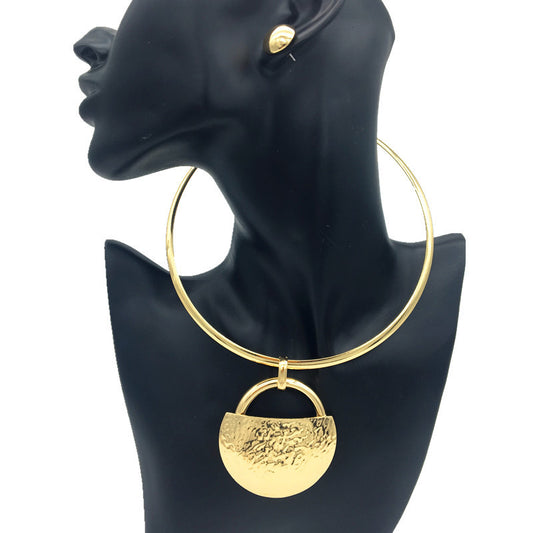 Punk Necklace Simple Pendant Necklace Collar Set