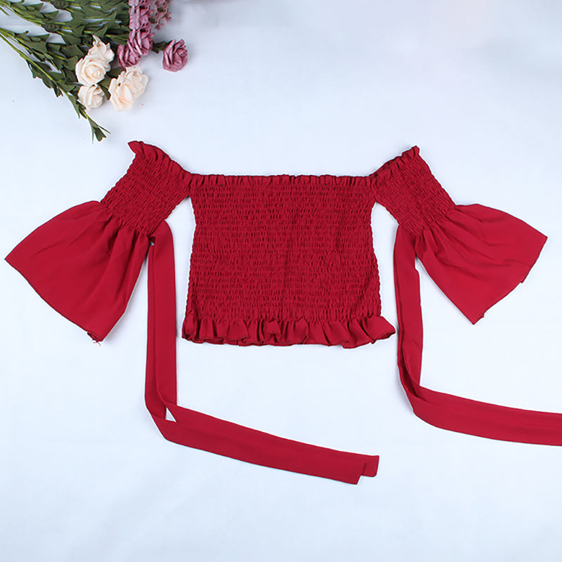 Off shoulder short sleeve