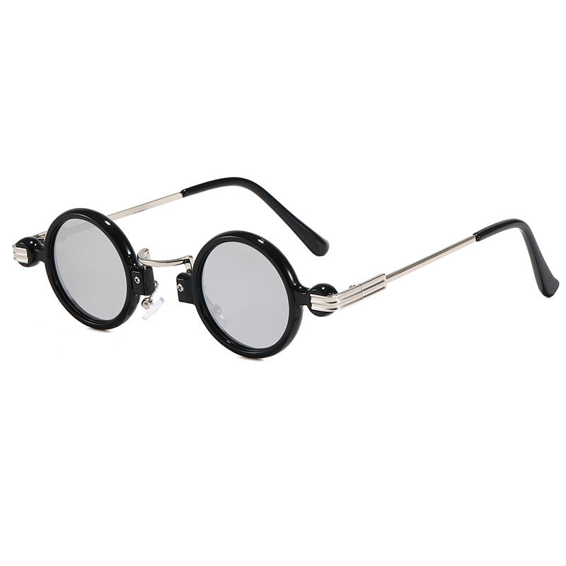 Steampunk Style Small Frame Sunglasses Personalized Hip-hop Round Sunglasses