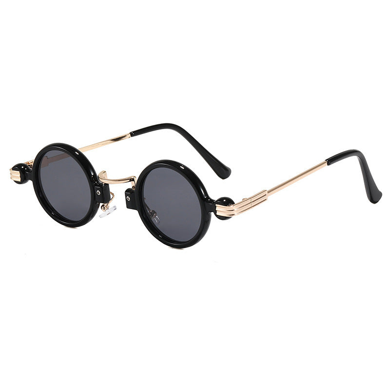 Steampunk Style Small Frame Sunglasses Personalized Hip-hop Round Sunglasses