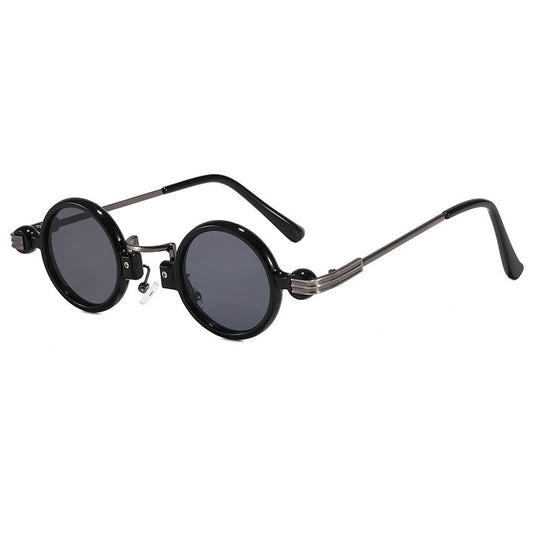 Steampunk Style Small Frame Sunglasses Personalized Hip-hop Round Sunglasses