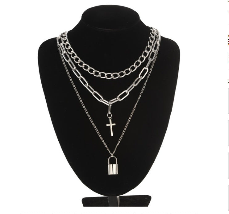 Retro Punk Hip Hop Lock Necklace