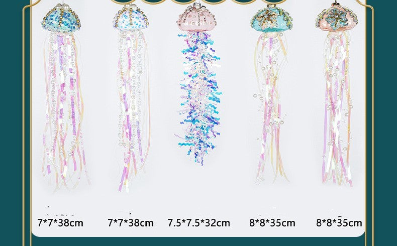 Pearl Glass Jellyfish Christmas Decorations