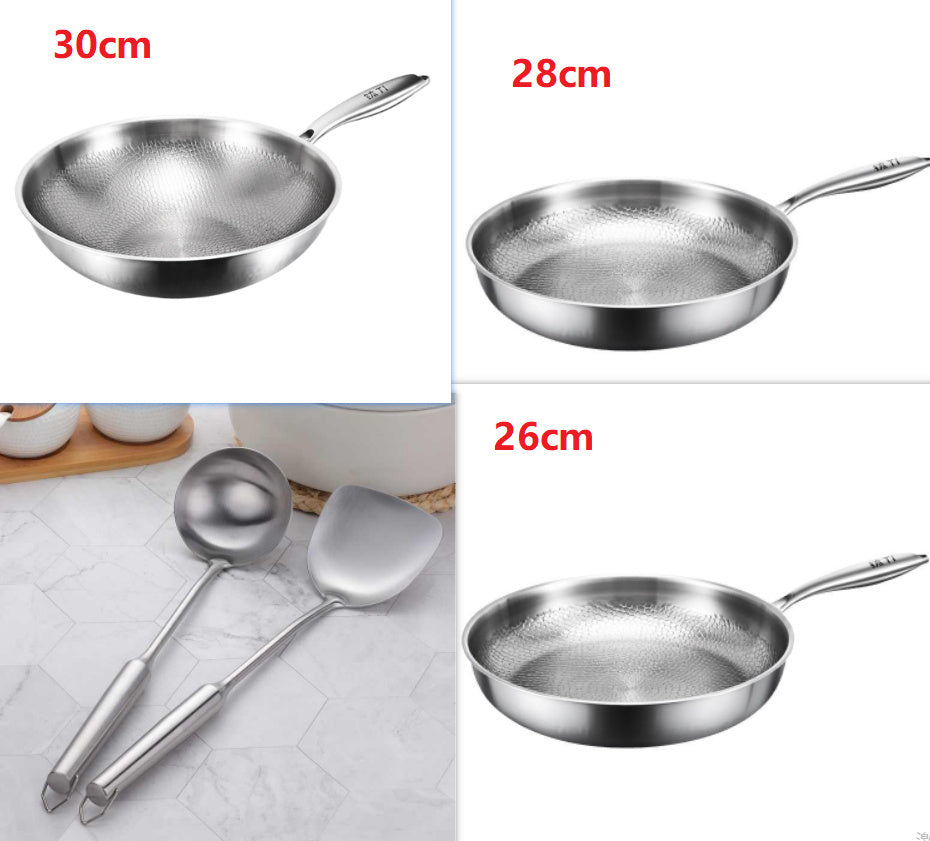 Pure Titanium Frying Pan Non-coated Non-stick Pan