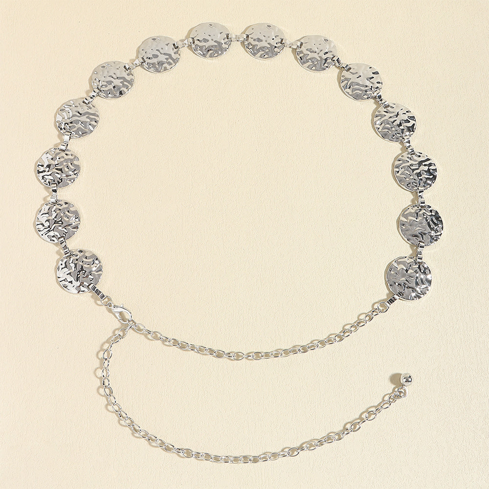 Sexy Ladies Metal Waist Chain Round Irregular Personality Body Chain Accessories